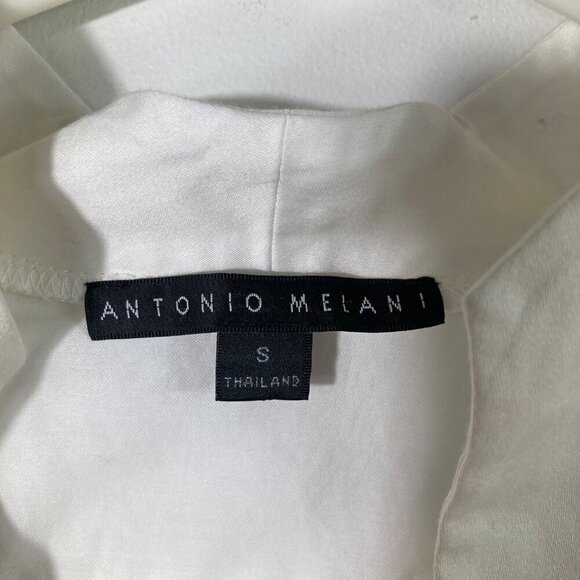 Womens‎ Antonio Melani White Vneck Button Sleeveless Top S - Picture 6 of 7